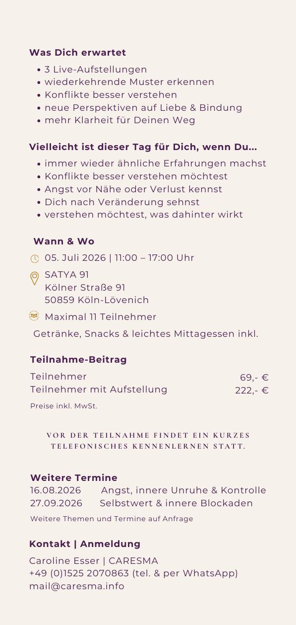 Aufstellungstag – Liebe – Seite 2
